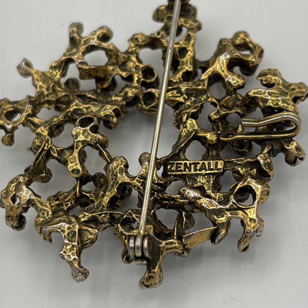 Vintage Zentall Brutalist Brooch/Pendant - Picture 2 of 3